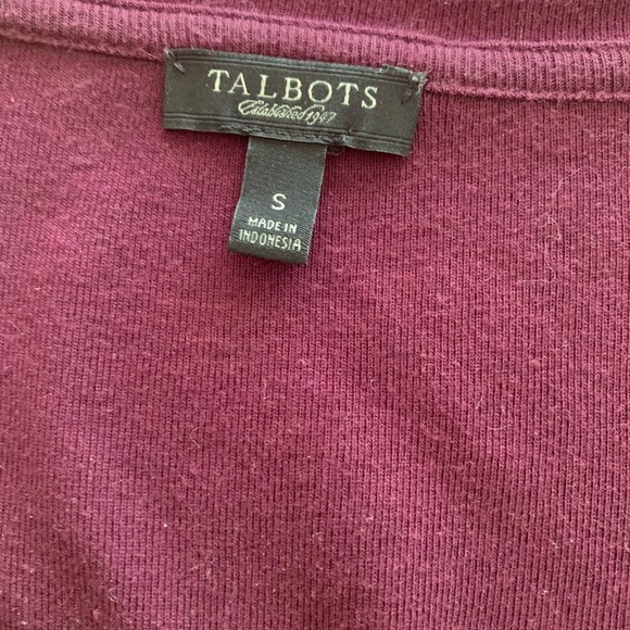 Cranberry/plum color  Talbots top. - Picture 3 of 6